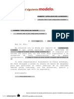 Modelo Carta Reclamacion Factura Deuda Morosos Impagados