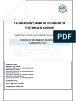 A Comparative Study of Jio and Airtel Telecomm in Kashmir