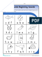 C D F A B e M T P: Letter Sounds: Beginning Sounds