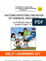 Factors Affecting The Rates of Chemical Reactions: For SCIENCE Grade 10 Quarter 4/ Week 7-8