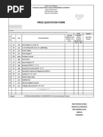 Price Quotation Form: Technical Education & Skills Development Authority