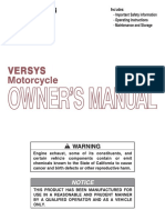 2013 Kawasaki Versys Owners Manual