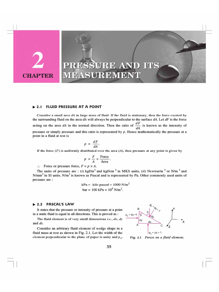 RK Bansal Chapter No.02 Pressure and It's Measurement | PDF