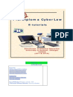 P.G. Diploma Cyber Law: E-Tutorials