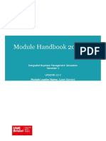 Integrated Business Management Simulation - Module Handbook 2020-2021