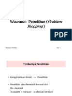 Kuliah 1. Wawasan Penelitian (Problem Shopping) 2021