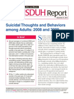 Suicidal Thoughts and Behaviors Among U.S. Adults, 2008 and 2009