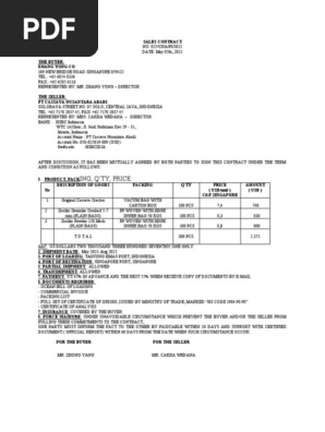 sales contract