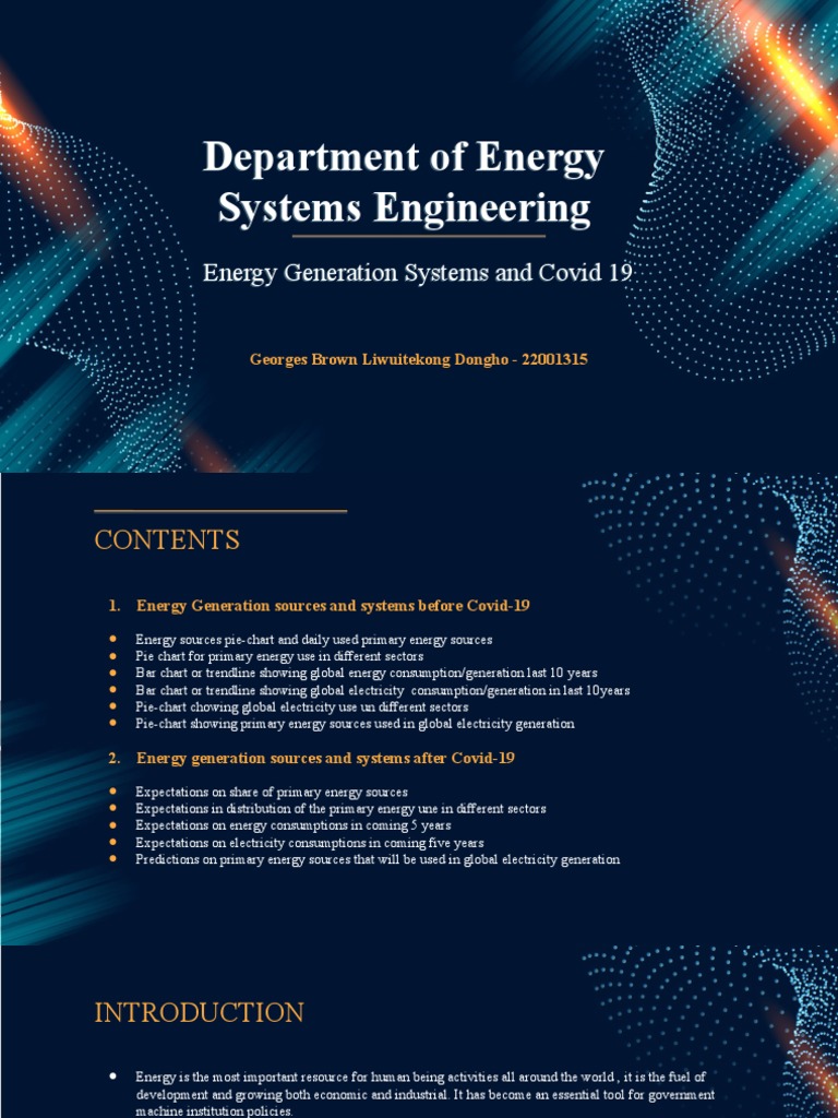 Department of Energy Systems Engineering | PDF | World Energy ...