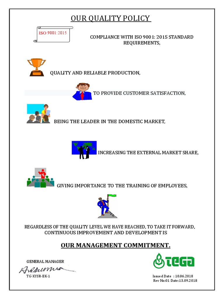 Quality Policy | PDF | Finance & Money Management