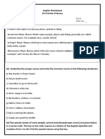 CBSE Class 3 English Practice Worksheets (12) - Kinds of Nouns
