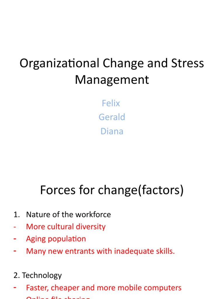 Organizational Change and Stress Management | PDF