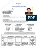 CV of Mohammad Arifuzzaman