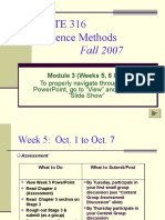 Edte 316 Science Methods Fall 2007: To Properly Navigate Through This Powerpoint, Go To "View" and Click On "Slide Show"