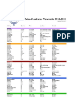 Extra-Curricular Timetable 2010-11 Spring