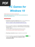 PC Games For Windows 10: Reminders!