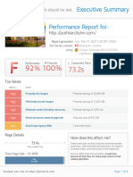 Performance Report For:: Executive Summary