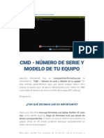 CMD - Número de Serie y Modelo de Tu Equipo - Hardware y Software