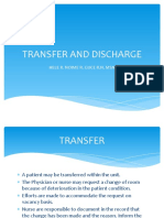 Transfer and Discharge