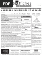 Petites Affiches - Annonces Légales - 2015-03-19