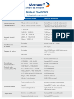 Tarifario Banco Mercantil Panama