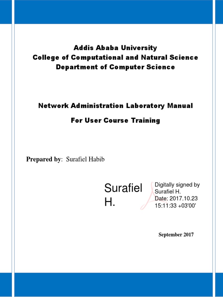 Network Administration Laboratory Manual PDF Network Topology ClientServer Model