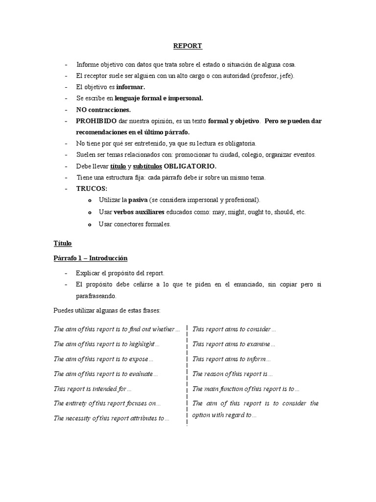 Report Estructura PDF Idiomas