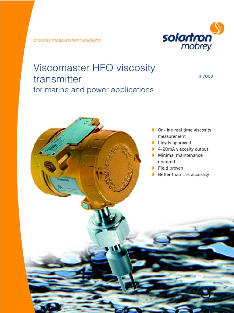 Viscomaster HFO Viscosity Transmitter: For Marine and Power ...