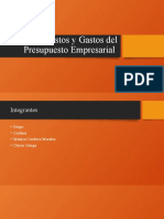 Costos y Gastos Del Presupuesto Empresarial - Costos