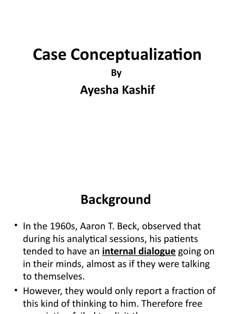 Case Conceptualization PDF Cognitive Behavioral Therapy Psychotherapy
