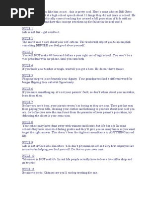 Bill Gates 11 Rules of Life!