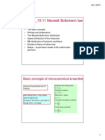 DILL CH - 10-11 Maxwell Boltzmann Law: Basic Concepts of Microcanonical Ensamble