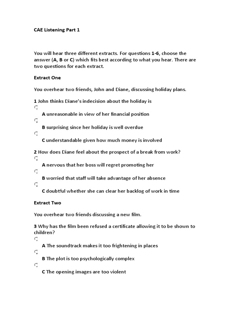 CAE Listening Part 1 | PDF | Museum | Human Nature