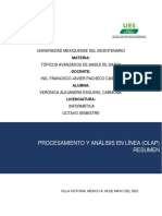 Procesamiento y Análisis en Línea OLAP Veronica Alejandra Esquivel Carmona