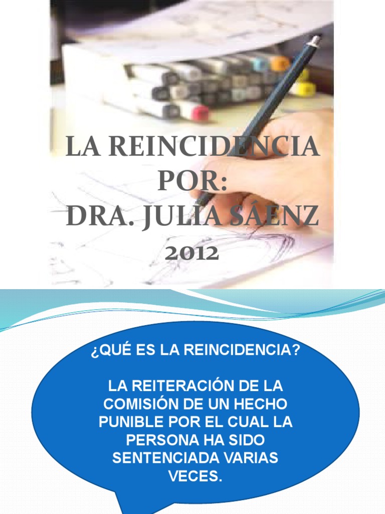 Definición y Características de Reincidencia | PDF | Reincidencia ...