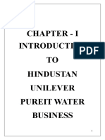 Chapter - I TO Hindustan Unilever Pureit Water Business