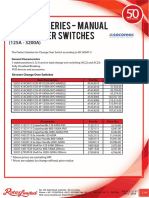 Sircover Series - Manual CHANGEOVER Switches: General Characteristics