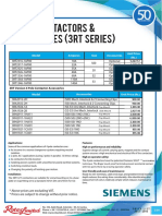 4 Pole Contactors & Accessories (3rt Series) : Model Amperes Size Accessories Unit Price (RS.)