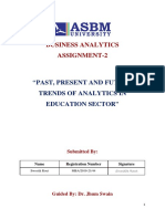 Business Analytics Assignment-2: Past, Present and Future Trends of Analytics in Education Sector