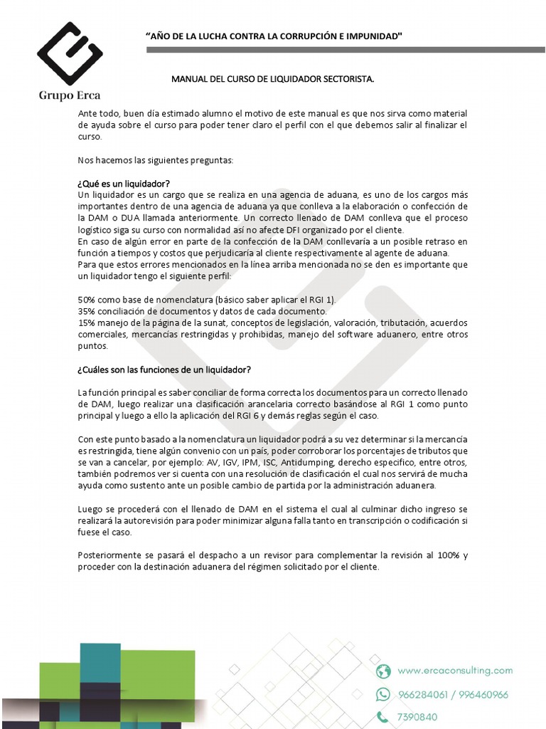 Manual para Liquidadores y Sectoristas | PDF | aduana | Arancel