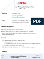 Estadística Aplicada en Ingeniería - Clase 1