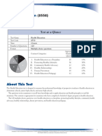 Health Education: Test at A Glance