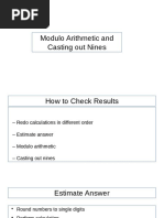 Modulo Arithmetic and Casting Out Nines