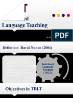 Task-Based Language Teaching (TBLT)