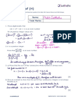 Algebraic Proof JustMaths Answers