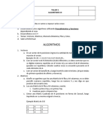 Algoritmos III - Taller sobre vectores, matrices, memoria dinámica, pilas y colas