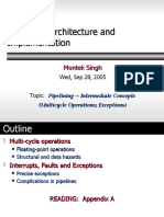 COMP 206: Pipelining -- Intermediate Concepts (Multicycle Operations; Exceptions