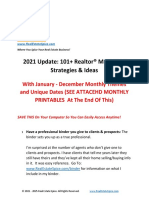 2021 100 Real Estate Marketing Strategies W Unique Months and Dates