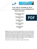 Qualidade de Vida No Trabalho No Nível Gerencial: Um Estudo de Caso Na Indústria Do Setor Moveleiro