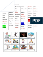 Librarian Politician: Professions Activity: Match The Professions With The Correct Graphic